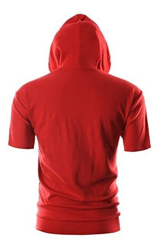 Imagen 3 de 4 de Ohoo Sudadera Con Capucha Ligera De Manga Corta Para Hombre