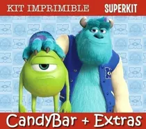 Comprar Kit Imprimible Monsters University - Candy Bar Invitacioes