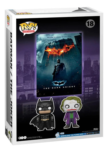 Pôster do filme Batman e Coringa: O Cavaleiro das Trevas Funko Pop