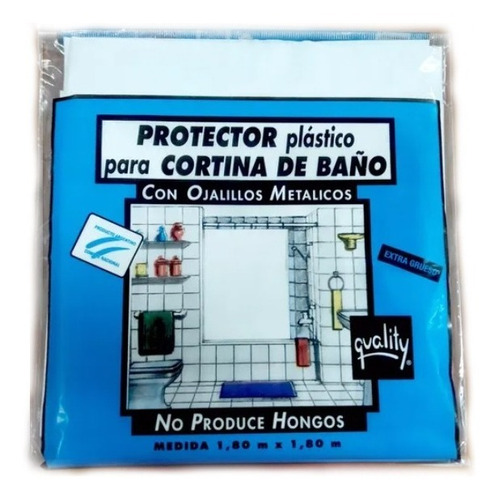 Protector Plástico Para Cortina De Baño 1.80x1.80mts