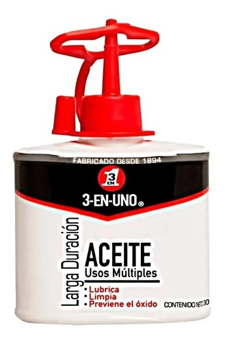 Aceite Lubricante 3 En 1 Multiusos Original 30ml Gotero