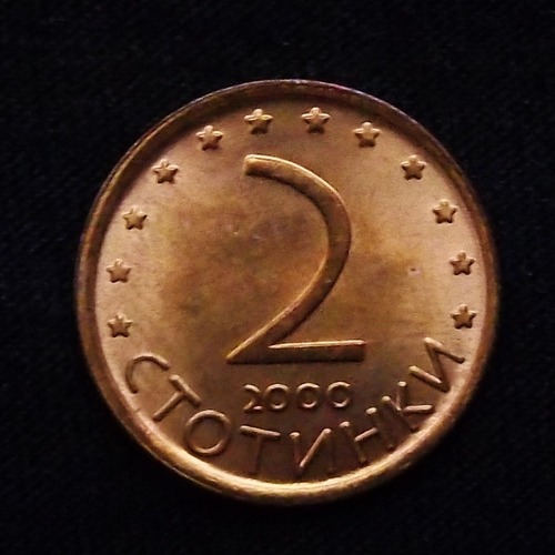 Bulgaria 2 Stotinki 2000 Sin Circular 238a Magnética