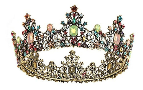 Corona Barroca De Reina Para Mujer, Coronas Y Tiaras Vintage