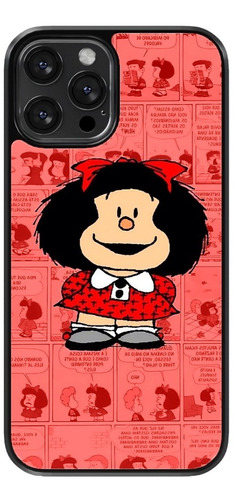 Funda Para Celular Mafalda Caricatura Fondo Rojo Tapiz