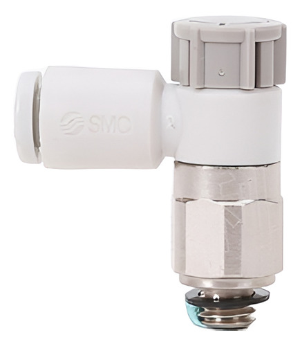 Regulador De Caudal Roscado M5 Smc As1201f-m5-06a 6mm 2 Pzas