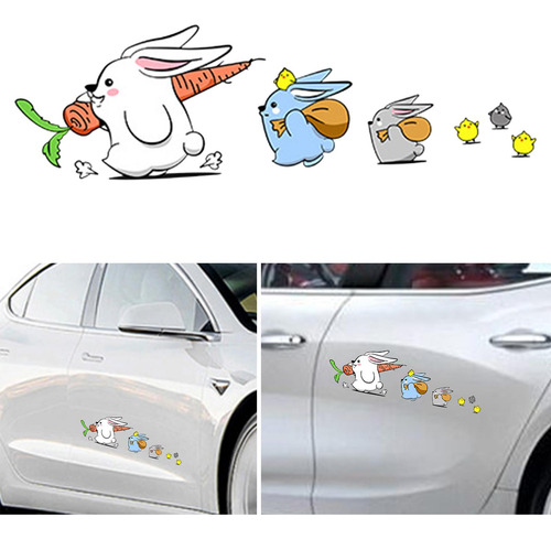 Animal Bunny Stickers Gráfico Para Motos Coches Izquierda L