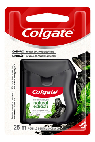 Fio Dental Colgate Natural Extracts Carvão 25m