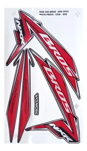 comprar Faixa Adesiva Kit Completo Nxr Bros 150 Esd 2010 Preta