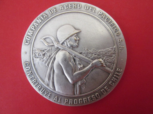 Antigua Medalla Compañia Acero Pacifico Año 1978 Muy Escasa