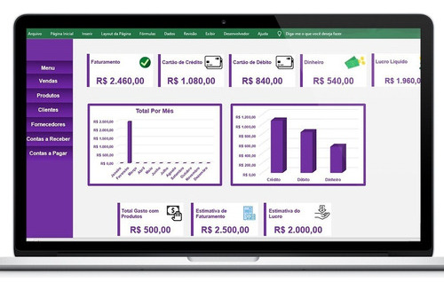 Planilha Controle Financeiro E Cadastro De Clientes E Vendas