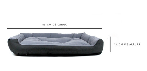 Imagen 2 de 4 de Cama Grande Para Perro Resistente Color Negro / Gris
