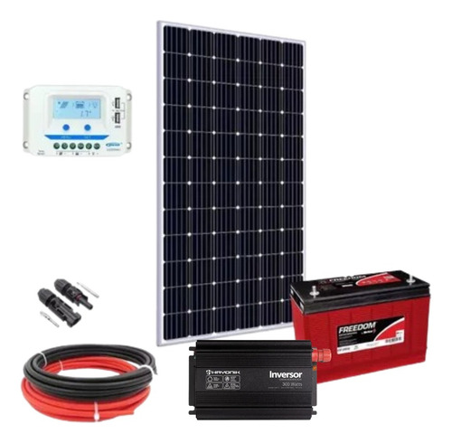 Kit Energia Solar Off Grid 280w Inversor 110v Bateria 115ah