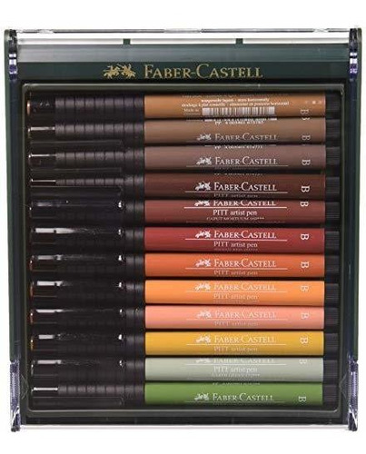 Colores Faber-castell Pitt Otoño Pluma Del Cepillo (paquete 