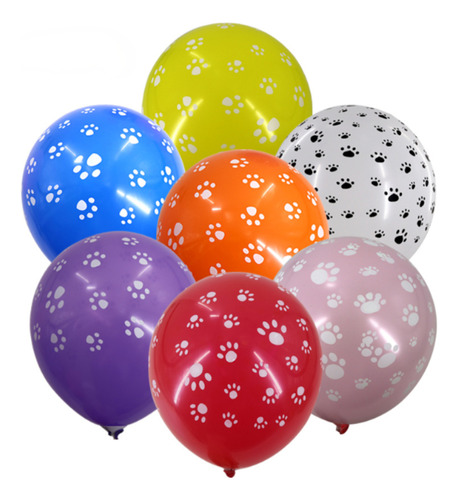 Globo R12 Diseño Huellitas X10und