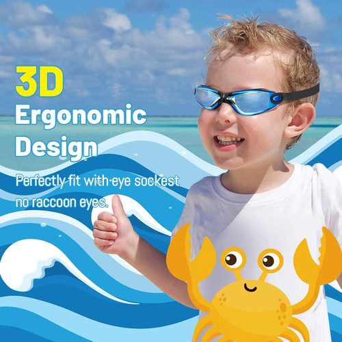 Braylin Kids Swim Goggles, 2-pack Swimming Goggles For Ch Af