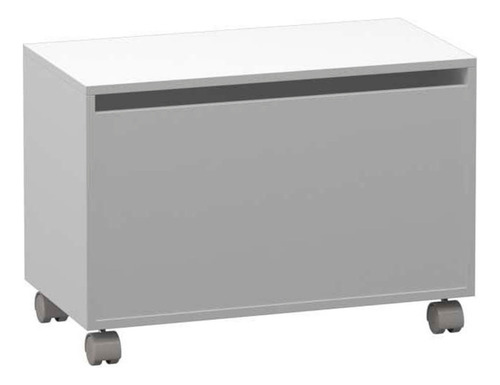 Baú P/ Guardar Brinquedos Roupas Material Escolar C/rodinha Cor Branco