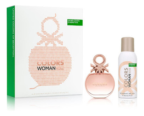 Perfume Benetton Colors Rose X 80 Ml + Desodorante Color Ros