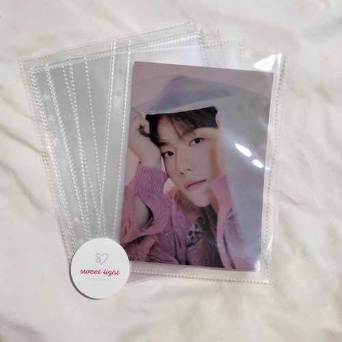 5 Hojas A5 Protectoras Para Photocard De 1 Espacio