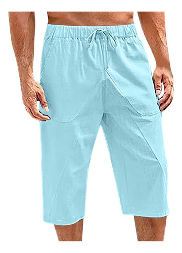 Pantalón Liso Con Cordón Elástico Y Bolsillo En La Cintura P