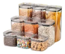 Comprar Set 6 Recipientes Hermetico Apilable Taper Alacena Cocina
