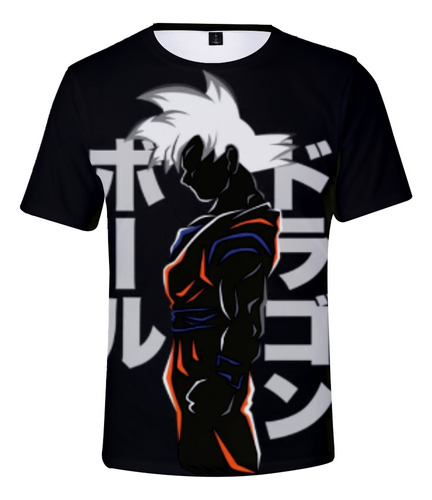 Asz Camiseta De Manga Corta De Dragon Ball Con Estampado 3d