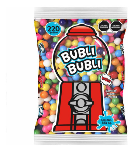 Chicle Bola Para Maquina Vending Bubli 220 Pzs