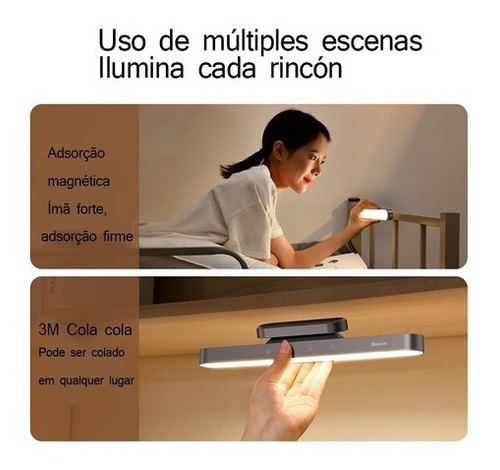 Imagen 3 de 6 de Lámpara De Bnotebook De La Luminaria De La Barra Magnética [