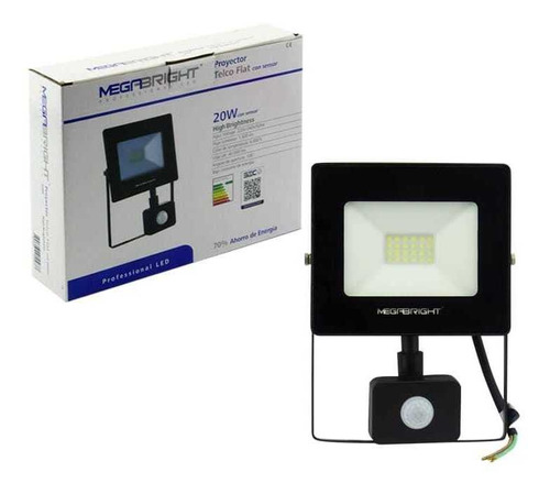 Foco Led Con Sensor De Movimiento Luz Blanca Exterior 20wtt