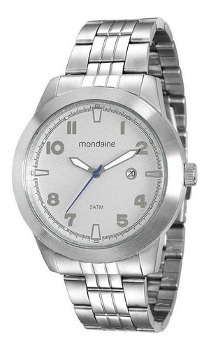 Relogio Mondaine Masculino 94965g0mvna2 Prata De Vltrlne Cor do fundo Branco