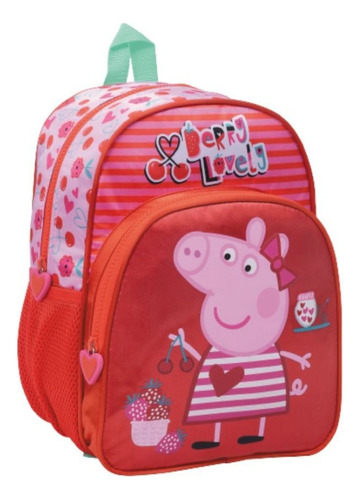 Mochila Peppa Pig Cherry Espalda Escolar Jardín 12 PuLG