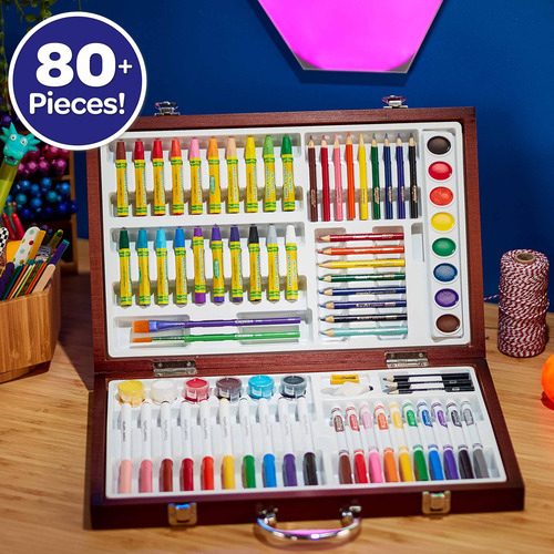Juego De Arte De Madera Con 80 Piezas Para Niños