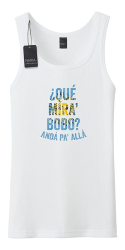 Musculosa Hombre Que Mira Bobo Diseño Art Logo - Ar10