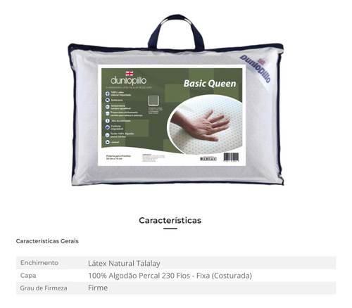 Kit Travesseiros Basic Flat De 13cm E Basic Queen De 15cm
