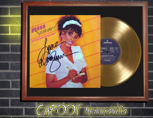 Donna Summer She Works Hard For... Tapa Firmada Lp Disco Oro