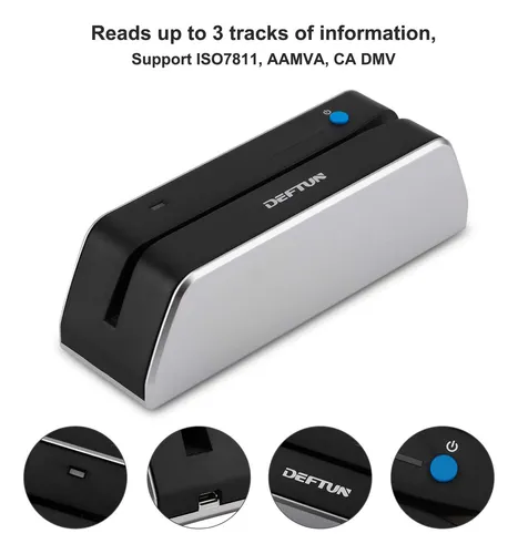 Lector De Tarjetas Deftun Bluetooth Msr-x6 Portátil