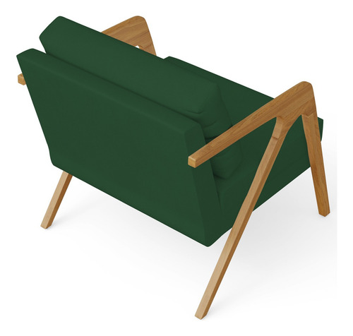Kit 03 Poltronas Decorativas Sala Pietra Suede Verde Musgo Cor Verde-musgo Desenho Do Tecido Liso
