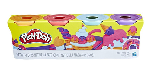 Play Doh 4 Pack Plastilina Colores Dulces