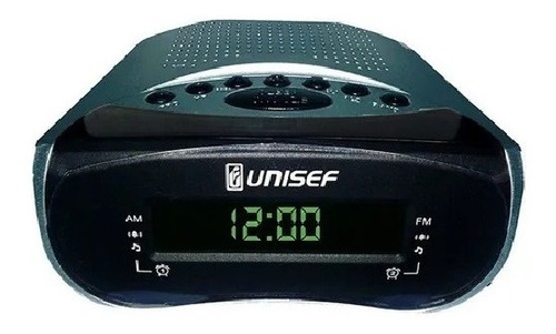 Radio Reloj Unisef Rac-3000 Led Verde Atenuacion