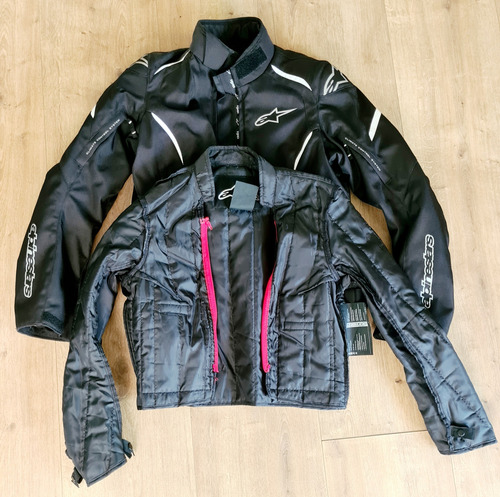 Chamarra Moto Mujer Ch - Alpinestar Gunner Stella Wp Negro Con Blanco Lisa Ch - S (Usado)