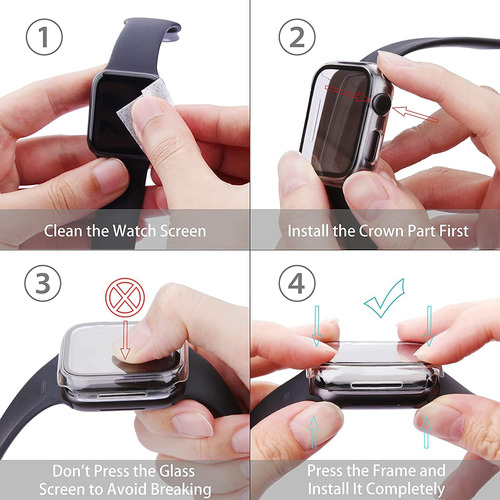 Protectores Para Apple Watch Misxi, Series 8,9 Y 7 Negro A9