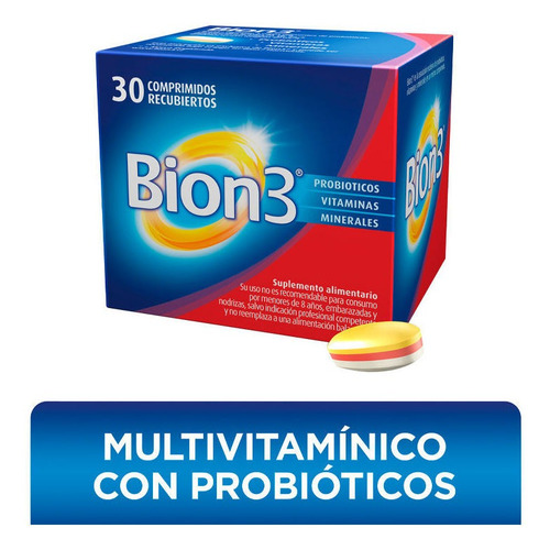 Imagen 1 de 1 de Bion 3 Adulto 30 Comprimidos Vitaminas Probioticos Minerales