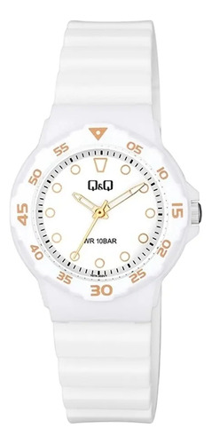 Reloj Q&q Analogo Color Blanco V07a002vy 