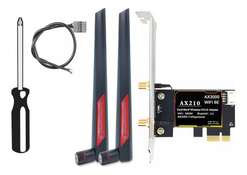 Tarjeta De Red Inalámbrica Ax210 Con Antena De 2x10db Wifi6e