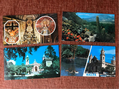 Postales Coleccionables De Argentina X4 Unidades (Usado)