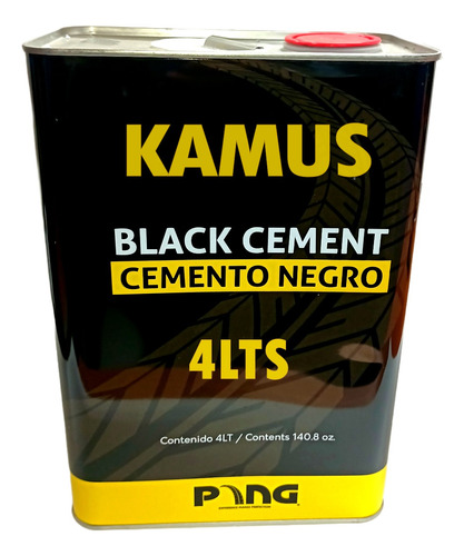 Pegamento Cemento Negro 4lt P Parches Hule Cojin En Caliente