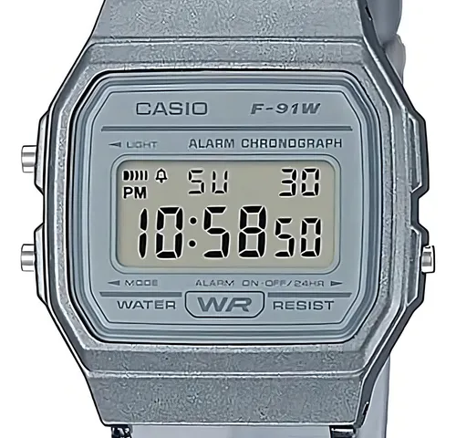 Reloj de pulsera Casio Collection F91WS8 Color Gris
