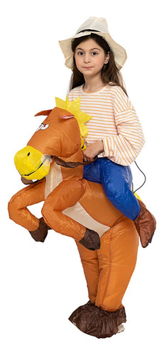 Disfraz Inflable De Caballo Y Jinete Modelo 3