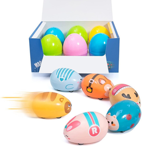 Huevos De Sorpresa De Pascua Carritos Magneticos (6 Piezas)