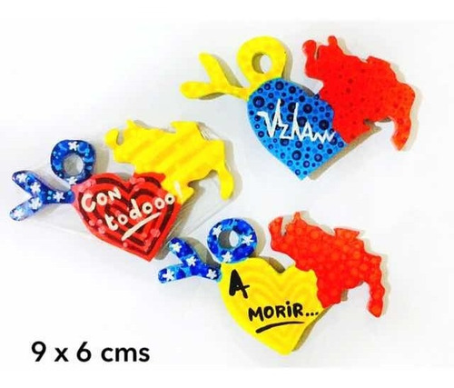 Imagen 7 de 8 de Imanes Decorativos Venezuela Souvenirs Recuerdos Mdf Pack 3