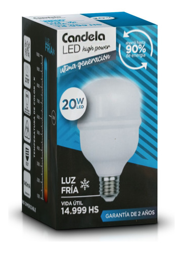Imagen 3 de 8 de Lampara Galponera Led High Power 20w Luz Fria X 10 Unid